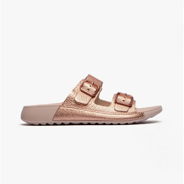 COZMO Ladies Mule Sandals Hammered Bronze